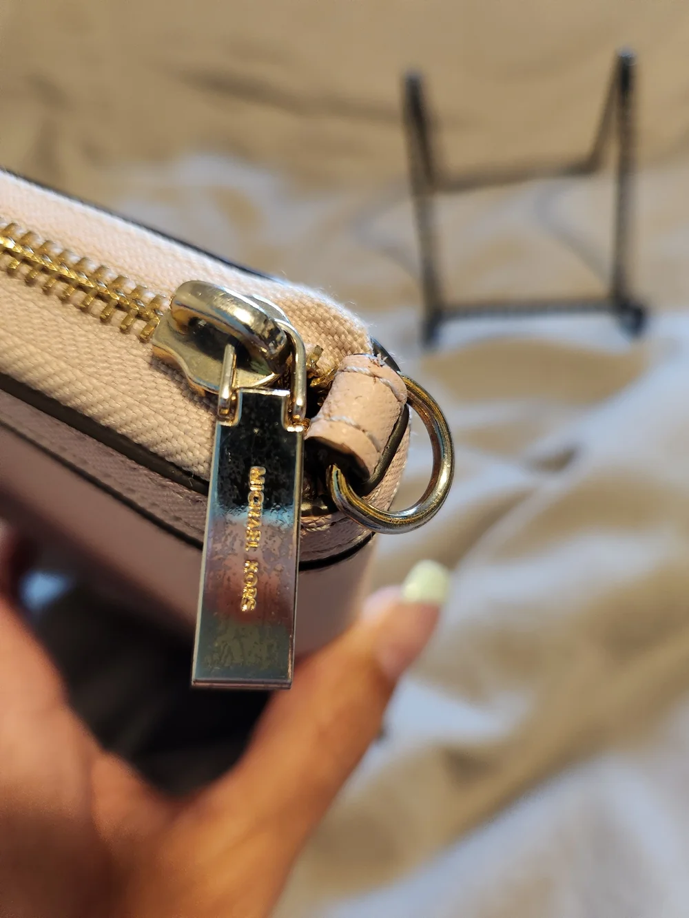 Michael Kors Pink Saffiano Zip Wallet